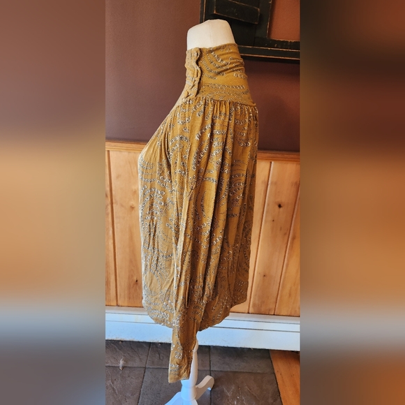 Ann Taylor Mustard Yellow Floral Turtleneck Top Blouse Size XS - Picture 2 of 12